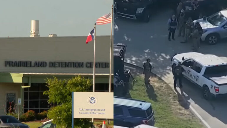 Search underway for Asian American veteran accused of ambushing Texas ICE facility