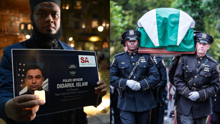 South Asian NYPD officer killed in mass shooting is honored nationwide
