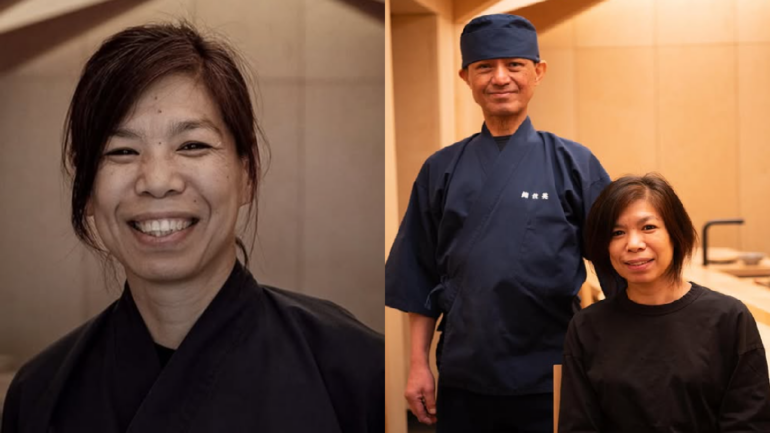 First female sushi chef to win Michelin star keeps promise to late husband