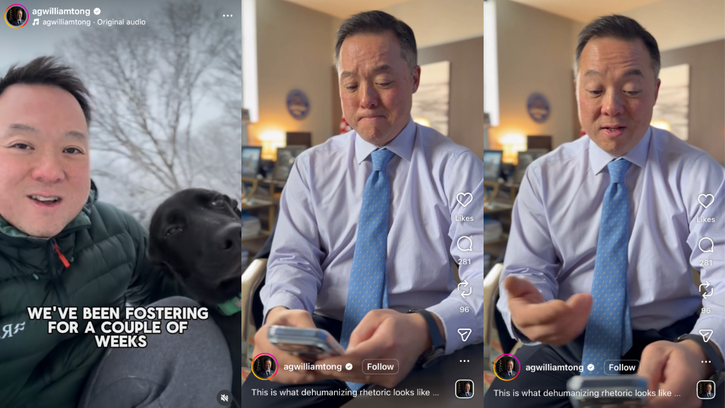 Connecticut AG hit with racist comments after posting video with puppy