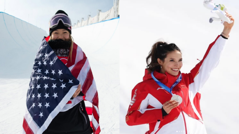 Chloe Kim, Eileen Gu take silver in separate Winter Olympics finals