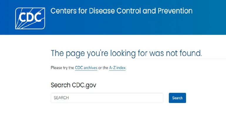 CDC tuberculosis page highlighting Asian case rates removed from website