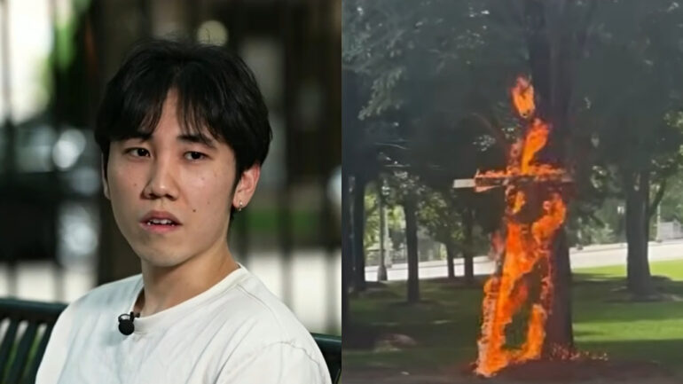 Chicago man charged with hate crime for burning a cross