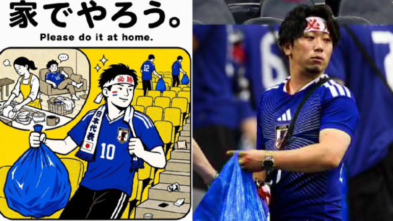 ‘Please do it at home’: Viral post challenges praise for Japanese World Cup fans