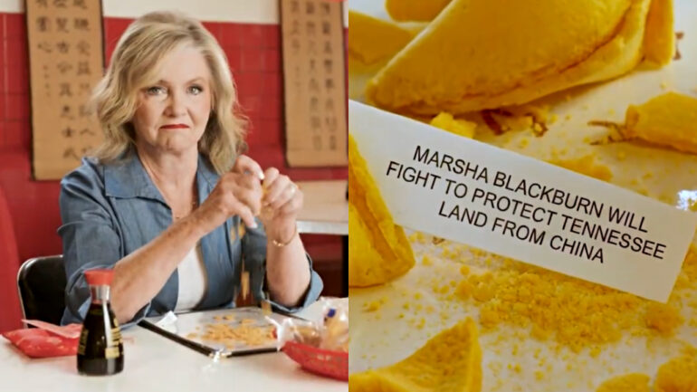 Sen. Blackburn’s anti-China ad smashes fortune cookies that aren’t Chinese